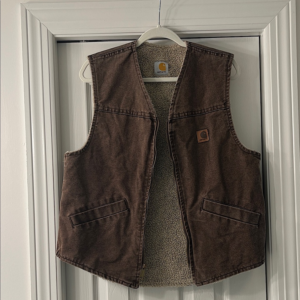 Carhartt Fleece lined vest.